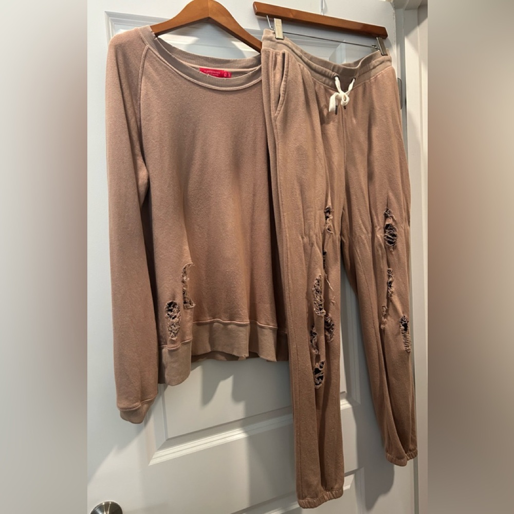 Philanthropy French Terry sweats. Intentionally distressed for a unique look.